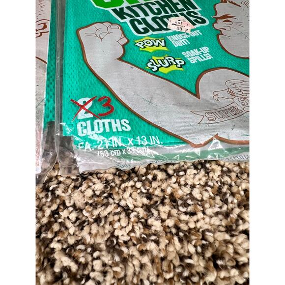 Lot of 3 packs - vintage Magla Mean Green Kitchen Cloths - Picture 3 of 3